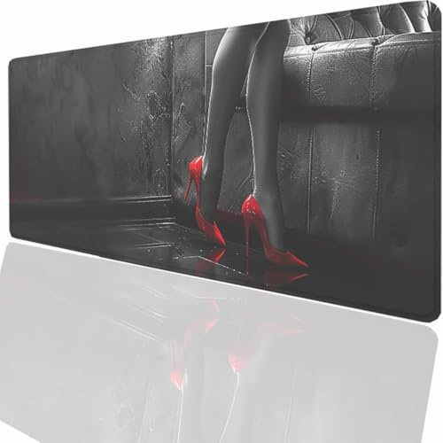Tappetino per Mouse XXL 900x400x3mm Tappetino Mouse Gaming Grande, Mousepad con Base in Gomma Antiscivolo, Tappeto per Tavolo da Gaming Mat e Tastiera, Accessori PC Tacco Alto PjY6340 T-2