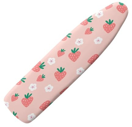 Copriasse da Stiro 140x45 Rosa Verde Elastico Universale per Tutte Le Assi da Stiro, Resistente al Calore - Cordoncino di Fissaggio e Stretch-System - Facile da Cambiare