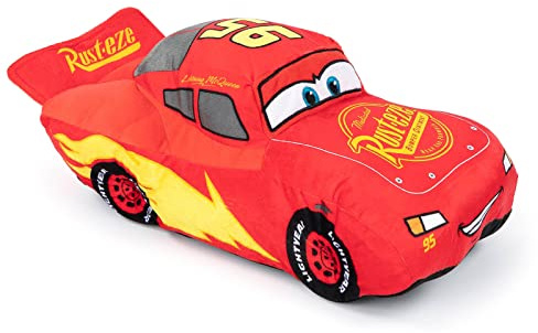 Disney Pixar Cars 3 Plush Stuffed Lightning Mcqueen Red Pillow Buddy - Kids Super Soft Polyester Microfiber, 17 inch (Official Disney Pixar Product)