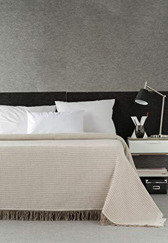 Plaidtor Nido Plaid Multiusos, Algodón, Beige, 180x270 cm