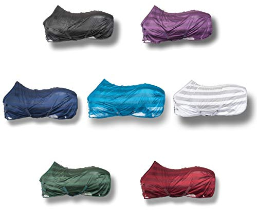 RL24 - Fliegendecke für Pferde Basicline – Dunkelblau – Gr. 105cm | Effektiver Schutz vor Insekten – Ekzemerdecke mit verstellbarer Kreuzbegurtung – atmungsaktiv & strapazierfähig