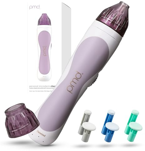 PMD Personal Microderm Classic for At-Home Use, Facial Exfoliator Tool, Microdermabrasion Machine Kit for Face and Body Skincare, Lavender