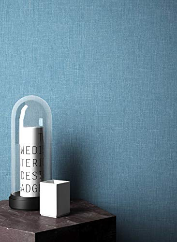 Newroom Vliestapete Blau Uni Tapete Wohnzimmer Schlafzimmer Flur Küche | pflegeleicht, matte Optik, Wandtapete, reißfestes Vliesmaterial, für Wohnzimmer, Schlafzimmer, Flur