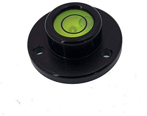 UMEI Nivel de ojo de toro de aleación de aluminio con agujero de tornillo montado en la superficie de aluminio circular nivel de burbuja frascos de bola, (34 x 12 mm) (28 x 11 mm)