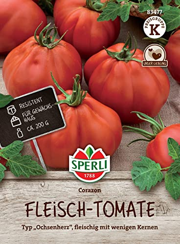 Sperli 83477, Tomate Corazon F1, Fleisch-Tomate Typ: Ochsenherz, fleischig mit wenig Kernen, resistent