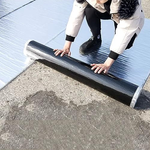 Bitumen Abdichtungsband Selbstklebendes Aluminum Wasserdichtes Klebeband Hitzebeständiges Alufolie Dichtband Reperaturband für Dachleckage,Oberflächenriss,Fensterbankspalt,Anpassbar (0.2x1m)