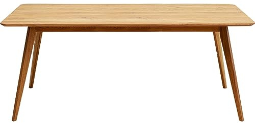 Kare Design Tisch Memo, Braun, 4-6 Personen, FSC zertifiziert, Massivholz, 300kg max. belastbarkeit, Skandi-Design, Hochwertig, Zeitlos, Holztisch, Esszimmertisch, Eichenholz, 75x180x90 cm (HxBxT)