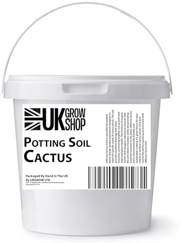 UK GROW : 2L Premium Cactus and Succulent Soil Blend - 2 Litre - Tailored for Thriving Plants in the UK (STRONG BUCKET)