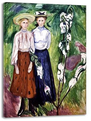 RYLJCZ Berühmte Kunstdrucke von Edvrd Munch. Berühmte Gemälde Reproduktion. Moderne Heimdekoration Wandkunst Bilder für Wohnzimmer (Apfelbaum), 80 x 110 cm (31,5 x 43,3), nur Leinwand