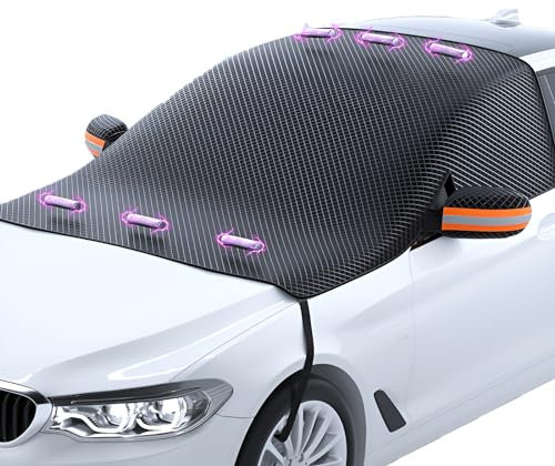 UZAM Auto Frontscheibenabdeckung Winter Für Mercedes-Benz GLA SUV (H247) 2020 2021 2022 2023, Eisschutzfolien gegen Schnee,EIS,Frost,Staub,Sonne Winterartikel,A/Black