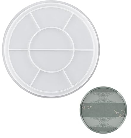 Silikonform Tablett, Silicone Molds Tray With Grooves, Silikonform Harz GießForm Beton, Silikonformen Tablett Mit Rillen für Harz Harzformen(17.2cm)