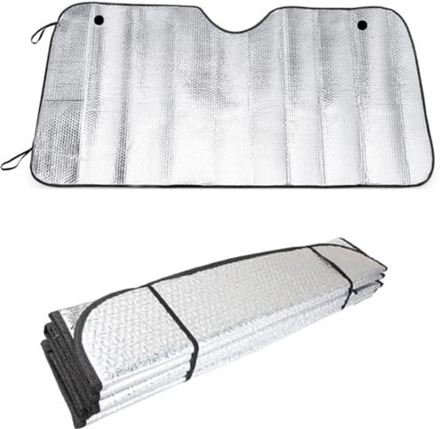 Nakloe - Parasol Coche Delantero - Parasol Coche - Proteccion efectiva contra el Calor y Rayos UV - Parasol para Coche, Furgoneta, Todoterreno y Camiones - Diferentes Medidas (150x80 cm)