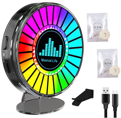 XiXiRan Luz de Ritmo Activada por Voz LED, Lámpara de Ambiente RGB Inteligente, Barra de Luces Musicales para Autos, Creative Colorful Sound Control Ambient Light (D)
