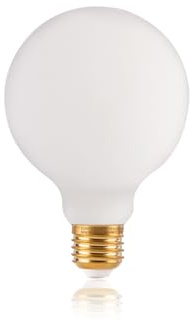 FLSNT Dimmbar G95 Glühbirne E27 Große Kugel Ersetzt 40W, 5,5W Edison Vintage Glühbirne E27, 550LM 2200K Warmweiß Leuchtmittel, Opalweiße Glas, 1 Stück
