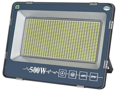 Luces Led Exterior - Foco Led Exterior, LED Luz De Inundación, Luz De Proyección Exterior Súper Brillante A Prueba De Agua IP67 De 220V, Luz Blanca Positiva De 6500 K, Foco Proyector LED(500W)