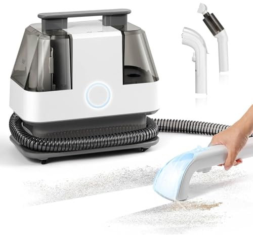 Máquinas Limpiadoras De Alfombras, Limpiador A Vapor Portátil De 400 W con Tanque De Agua De 1200 Ml, 15 Kpa, Limpiador De Manchas Máquina De Limpieza Doméstica para Ropa para Alfombras, Sofás