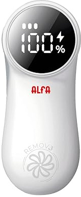 Alfa Quitapelusas Eléctrico REMOV3. Puerto de Carga Tipo-C. Pantalla LED Inteligente. 3 velocidades Ajustables. Autonomía 3,5h. Accesorios incluidos.