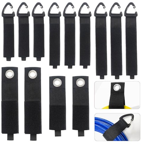 GENHH 13 Pezzi Organizzatori per Cavi, Organizer per Garage, Organizer per Cavi con Fibbia Regolabile Portacavi Estendibile per Fili, Corde, Tubi a Casa, in Garage o in Officina