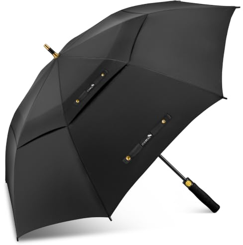 ZOMAKE Extra Stor Golfparaply 62 Tum,Stor Golfparaply Stormresistent För Män Damer,XXL Golf Paraply Med Dubbel Lock För Resor 2-3 Personer(Svart)