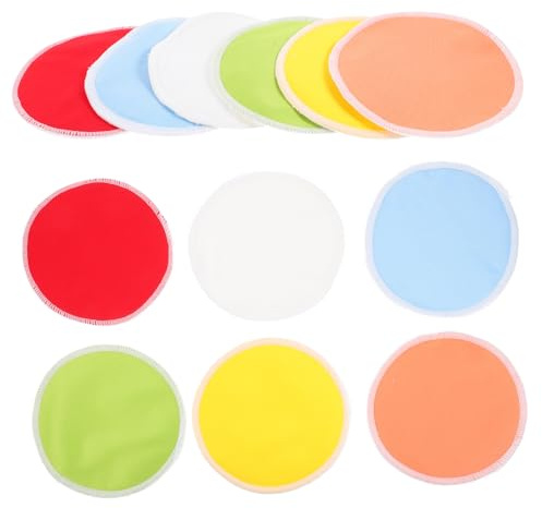 Toyvian 12pezzi Coppette Assorbilatte Riutilizzabili da Coppette Lavabili Traspiranti per Allattamento al Seno Delicate Colore Casuale