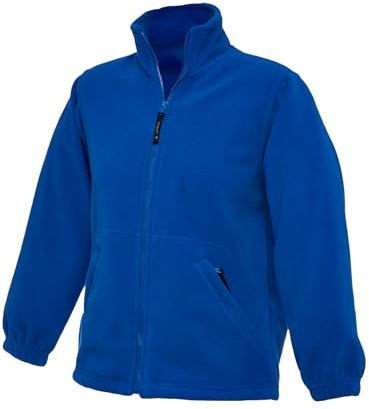 COOZO Unisex Childrens Classic Full Zip Fleece Jacket - Royal - 5-6 Years