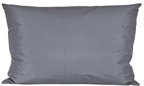 JACK 40x60cm Outdoor Lounge Kissen Dekokissen inkl. XXL-Füllung Wasserabweisend Sitzkissen Garten Stuhl Lotus Effekt, Farbe:Blaugrau