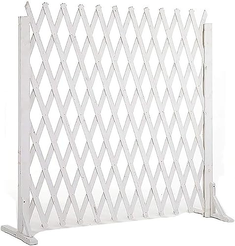 Panel telescópico de madera para valla de jardín, enrejado decorativo, escalable, barandilla para mascotas al aire libre, patio, valla de pared de madera para privacidad y estilo