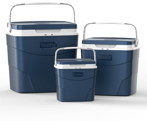 Set de Neveras Portátiles 4 L + 12 L + 24 L – Encajables, Asas Seguras, Mantiene el Hielo hasta 2 Días – Ideal Playa, Picnic y Camping