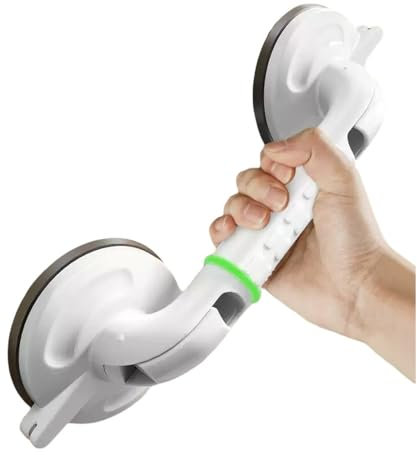 Staffa da bagno a ventosa con indicatori Staffa di sicurezza a ventosa portatile Strumenti di mobilità per anziani con restrizioni Aiuto per l'equilibrio La doccia antiscivolo scura Maniglia per