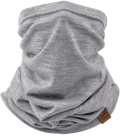 ACUSHLA 100% Merino Wool Neck Gaiter, Neck Warmer Snood for Men & Women | Merino wool neck gaiter mask soft warmth, moisture control and breathable Windproof for skiing, hiking, running outdoor use