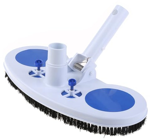 Spazzole piatte per la pulizia della piscina, 33 cm, testa di aspirazione con setole multiuso, strumenti per pulire la parete