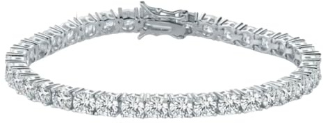 t♀d♂ jewels Bracciale Tennis in Argento 3mm 925 Rodiato con Zirconi Bianchi Taglio Diamante da donna e da uomo (18 Centimetri)