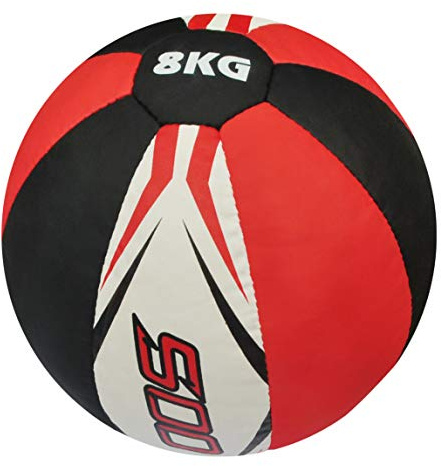 Heavy Duty Medicine Ball, 8kg/10kg/12kg, Red and Black, Professional Weighted Exercise Slam Ball Strength Training, Home Gym, Fitness Workout, Weight Lifting Cardio, MMA (8 KG)