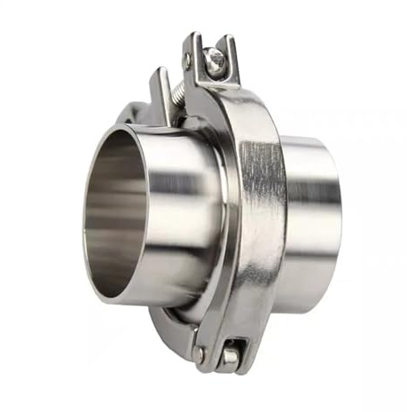 1 Set 254mm X OD 268mm Flange Pipe Weld Ferrule + Tri Clamp + PTFE or Silicone Gasket 304 Stainless Steel