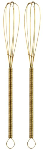DECORNIJIA Lot de 2 Batteurs à Œufs Portatifs en Acier Inoxydable Résistants pour Cuisine, pour Battre Œufs et Crème