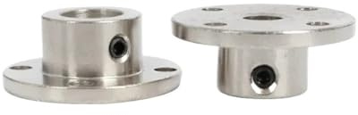GOHAPY 2pcs Motor Guide Shaft Coupler Connector, Rigid Flange Coupling, 7mm 8mm 10mm 11mm Flange Faceplate(5mm)