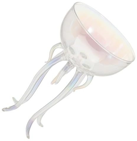 TINEASUR Creative Jellyfish Glass Cocktail Goblet Unique Party Wine Glass for Bars Weddings Birthdays Elegant Drinkware for Home Pub