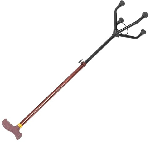 Milisten Bastón de Senderismo Ajustable de Aleación de Aluminio con Mango Antideslizante para Ancianos Bastón Desmontable y Resistente para Actividades al Aire y Apoyo la Caminata