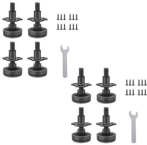 BE-TOOL 8PCS Furniture Levelers, 3/8-16 Thread Levelling Feet, Furniture Levellers Foot, Adjustable Table Legs For Furniture With Metal Drill