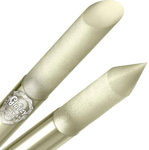 GLADZY Nagelbandspusher av glas – manikyrpinne, äkta tjeckisk kvalitet, professionell precisions-nagelbandsborttagare, nötningsbeständig yta som aldrig slits ut