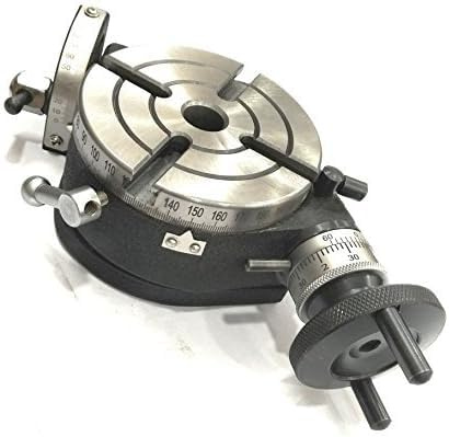 Precision 4 Inch (100 mm) Tilting Rotary Table with MT2 Bore for Milling Machine & Lathe | 0-90° Tilting | 360° Graduated Table | 4 T-Slots | Manual Indexing Engineering Tool