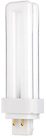 Satco S8332 13 Watt T4 pin-Based Compact Fluorescent, Cool White, 4100K, 82 CRI, G24Q-1 (4-Pin) Base (Pack of 2)