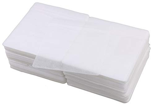 Yibuyi, 500 custodie in plastica per CD e DVD, double face, non tessute, 14 x 13 cm, colore bianco