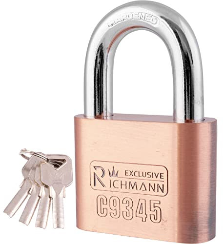 Lucchetto per tenda in acciaio temprato, con 4 chiavi (50 mm)