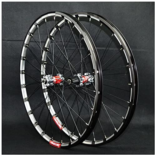 Aluminiumlegierung Mountainbike Räder 26/27,5/29 Zoll, Doppelwandig Hybrid/MTB Felgen Laufradsatz 24 Löcher Für 7/8/9/10/11 Speed Disc