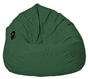 MILLINDABAG Kastanie Tropfenform Sitzsack für Kinder Jugendliche und Erwachsene Beanbag Kissen Indoor & Outdoor Gaminggeignet bereits gefüllt Sitzkissen Bodenkissen (Dunkelgrün, XL-Durchmesser 77 cm)