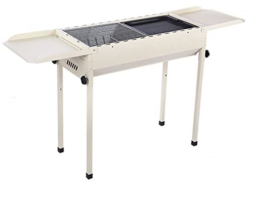 JATIBOSH Edelstahl-Holzkohlegrill, GroßEr Outdoor-Grill, Balkon-Grill, Klappbarer Picknick-Grill, Tragbarer Camping-Grill, Grill Mit BelüFtung füR 5-10 Personen