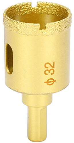 Set di Punte da Trapano per Seghe a Tazza Diamantate 5 Pezzi, Punte da Trapano Diamantate per Vetro, Ceramica, Pietra, Piastrelle, Porcellana, Granito, Marmo Cemento, 32 Mm D'oro