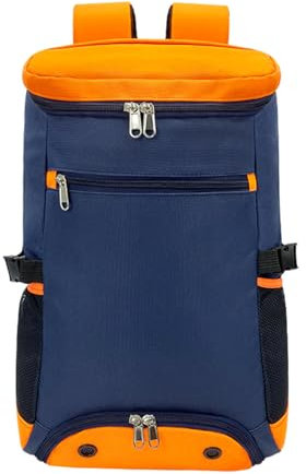 Hixingo Tennisrucksack für Damen und Herren, Tennisschläger Rucksack mit Schuhfach Große Kapazität Sportrucksack für Tennisschläger, Badmintonschläger und Basketbälle (26x19x48cm,Orange)