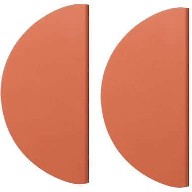 JMCXSM592 2 Stück Schrankgriff Aluminium Möbelgriffe Kinderzimmer halbrund Profilgriff halbmondförmig Türklinken Kleiderschrankgriffe Buntes Türgriff Schubladen Knöpfe (Orange,150mm)